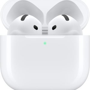 Auriculares inalámbricos Apple AirPods 4, Bluetooth, con cancelación activa de ruido, audio adaptativo, modo transparencia, audio espacial personalizado, estuche de carga USB-C, carga inalámbrica y chip H2.