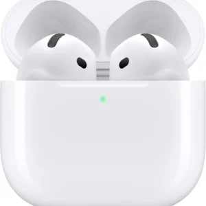 Apple AirPods 4 Auriculares Inalámbricos, Audífonos Bluetooth, con Cancelación Activa de Ruido, Audio Adaptativo, Modo Transparencia, Audio Espacial Personalizado, Estuche de Carga USB-C, Carga Inalámbrica, Chip H2