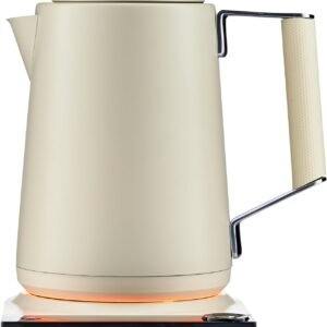 Hervidor eléctrico SAKI Luna con control de temperatura, 7 preajustes, 60 min de mantenimiento de temperatura, 1,75 L, acero inoxidable 304, apagado automático y protección contra ebullición en seco, sin BPA (blanco perla)